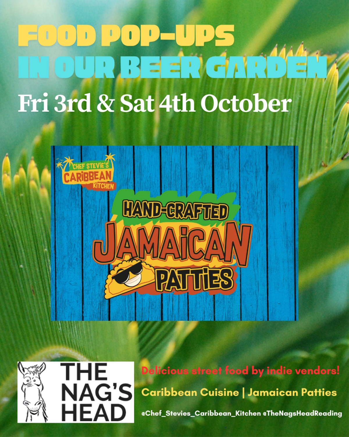 Food Pop-ups in our Beer Garden: Chef Stevie's Caribbean Kitchen